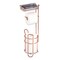 mDesign Steel Free Standing Toilet Paper Holder Stand and Dispenser
